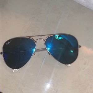 Polarized Ray Bans blue flash lense
